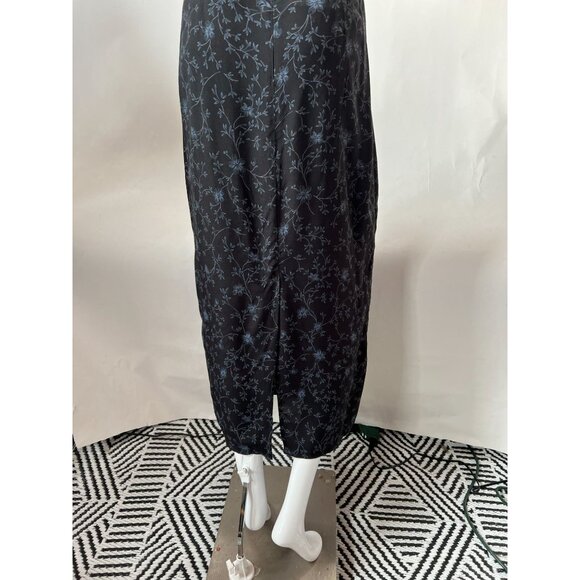 Old Navy Womens Black & Blue Floral Rayon Maxi Skirt Size 4 - Picture 5 of 16